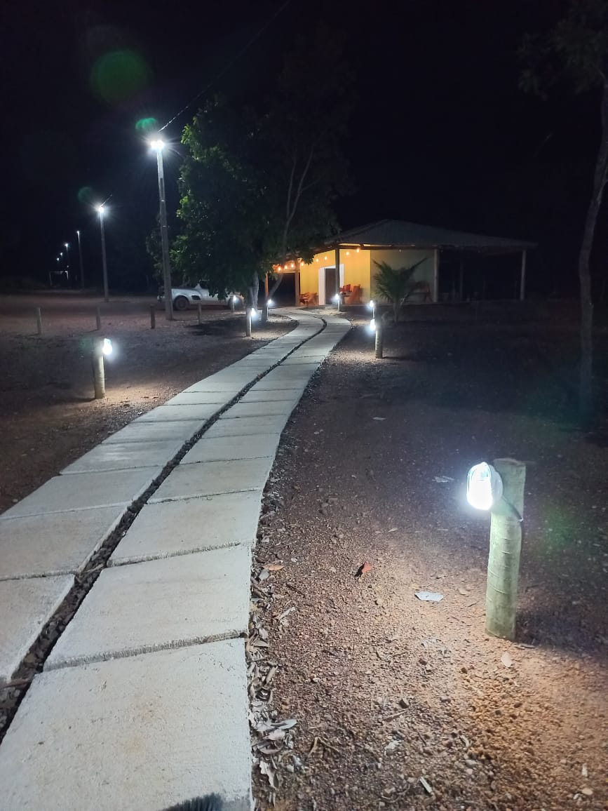Vestiários e banheiros da área de lazer no Condomínio de Chácaras Oliveira em Miracema no Tocantins